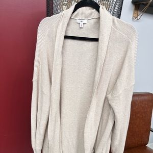 2XL BP for Nordstrom Beige Cardigan with scalloped collar